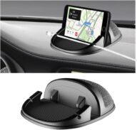 Car Phone Holder, 360 Rotatable, Anti-Slip Silicone Material, Compatible with iPhone and Samsung Galaxy