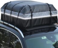 21 Cubic Feet Car Rooftop Cargo Carrier Bag Waterproof Heavy Duty 840D Rooftop Bag Box Car Camping Accessories for All Vehicle with/Without Racks