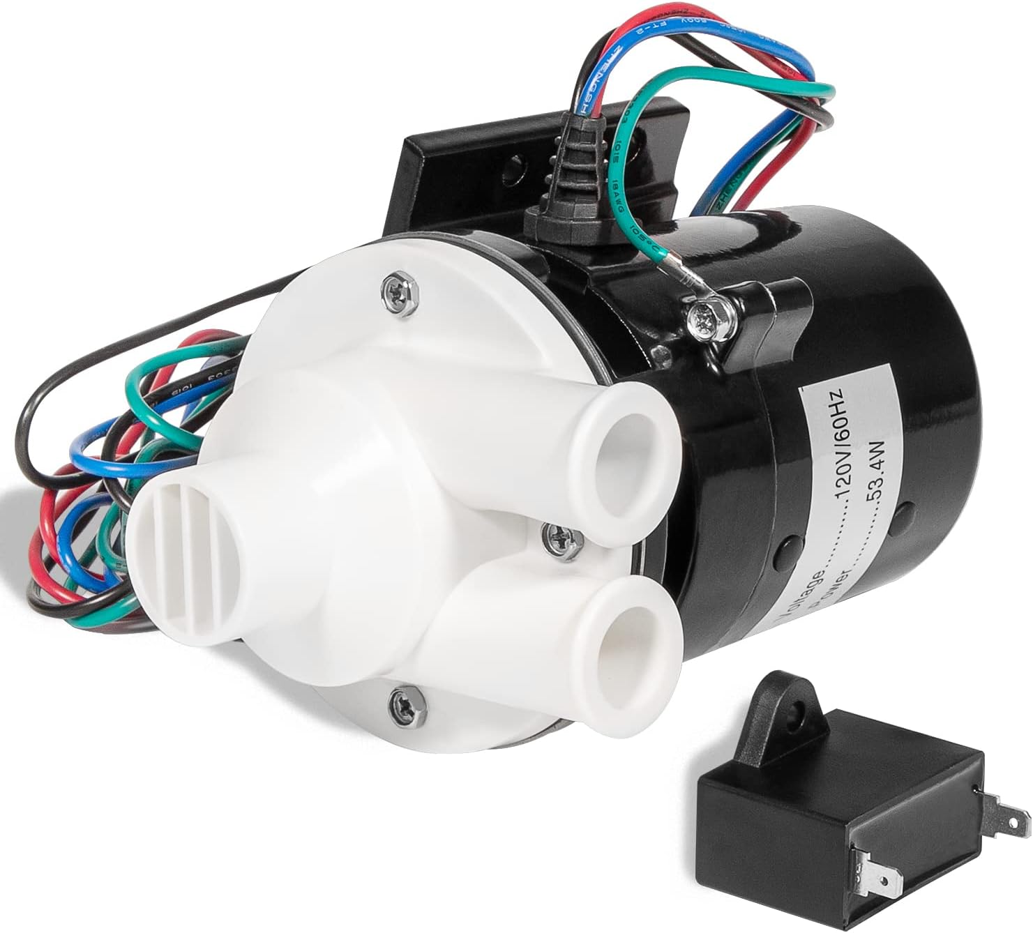 APTA92P10WD1 Water Pump Motor Assembly Replacement For Hoshizaki Water Pump Includes Capacitor, Fits Hoshizaki Ice Machine Models KM-450 THRU KM-900 KML-600MAH URC-12F 120V 10W 0.4 Amp