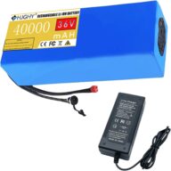 36V 40Ah E-Bike Scooter Battery 36V Ebike Electric Bicycle Lithium Battery Replacement Li-ion Battery for 250W-1500W Mountain Bicycle Motors