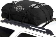 Car Rooftop Cargo Carrier (15 Cubic Feet) – Waterproof Rooftop Bag for Cars, Vans and SUVs – Great for Travel or Off-Roading – Double Vinyl Construction, Easy to Use (Black)