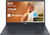 2024 Laptop Computer, 14.1 inch Notebook PC with Intel N4000 Processor, 8GB DDR4 RAM / 256GB SSD, 1080P FHD Display, Dual Band WiFi, BT, Ethernet Port for School, Business