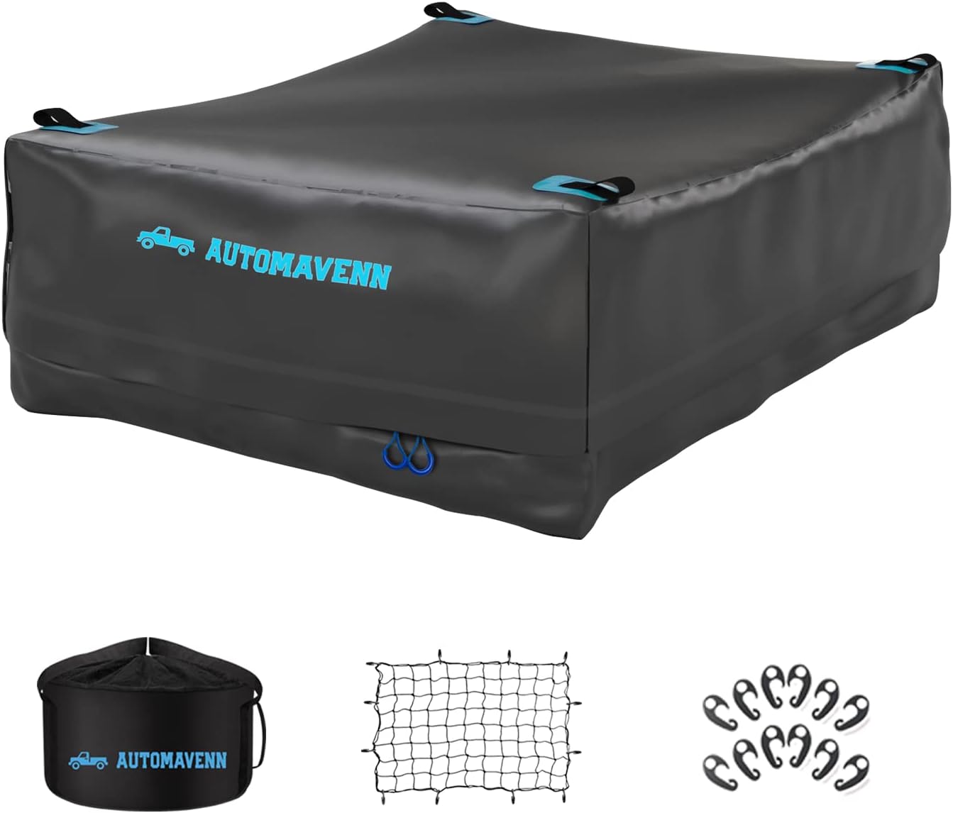 Truck Bed Storage with Cargo Net, Truck Bed Cargo Bed with 100% Waterproof 840D Heavy Duty, 26 Cubic Feet (51”x40”x22”) Pickup Bed Storage Bag with Large Storage Bag, Fit for Any Truck