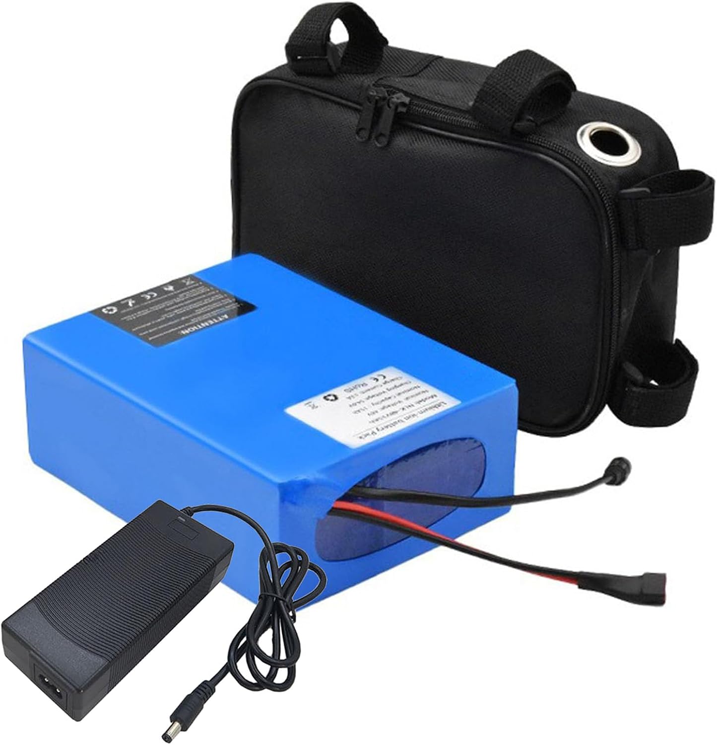 48V Ebike Battery 48V Waterproof PVC Battery 48V Lithium Battery Pack 10.4Ah 13Ah 15Ah with Charger and Bag for 500W 650W 750W E-Bike Motor Kit