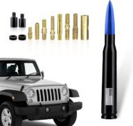 Pack-1 Car Bullet Antenna, 5.4″ x 0.8″ American Flag Decoration Enhance Radio Signal Antenna with Screw Washer, Personalized Appearance Waterproof External Antenna, Universal for Cars (Blue)