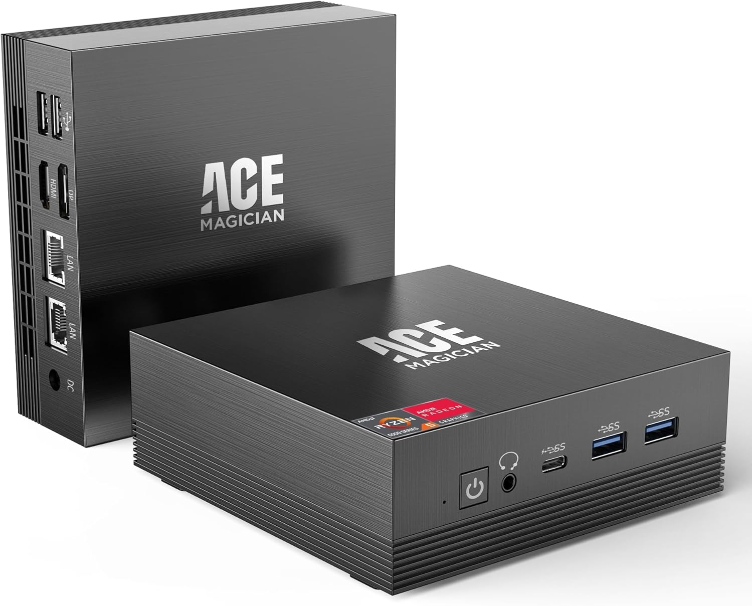 ACEMAGICIAN Mini PC AMD Ryzen 5 5500U,16GB DDR4 512GB NVMe PCIe3.0 SSD Win 11 Pro 4K@60Hz Triple Display Mini Desktop Computers,Gaming PC 6C/12T, up to 4.0GHz,USB-C/BT4.0/Wi-Fi 6/Dual Channel