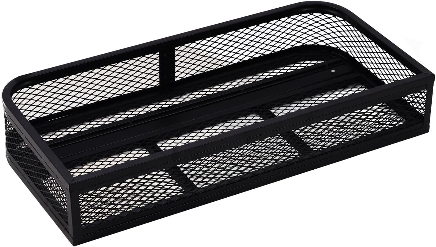 ATV Front Cargo Basket,Universal ATV/UTV Storage Rack,36″ L x 17″ Wx 6.33″ H Heavy Duty Steel Luggage Carrier with Mesh Frame,500 lbs Capacity,Black