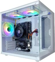 Gaming PC AMD Ryzen5 5600G 6Cores 3.9GHz UP to 4.40 GHz Processor, 16GB DDR4 RAM, 1Tb NVMe SSD, AMD Radeon Vega7 Graphics 600W Windows 11 Home WI-FI Gaming Desktop Computer White