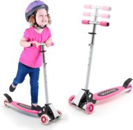 Kids Scooter, 3 Wheel Kick Scooters for Kids 3-5, Folding Toddler Lean-to-Steer