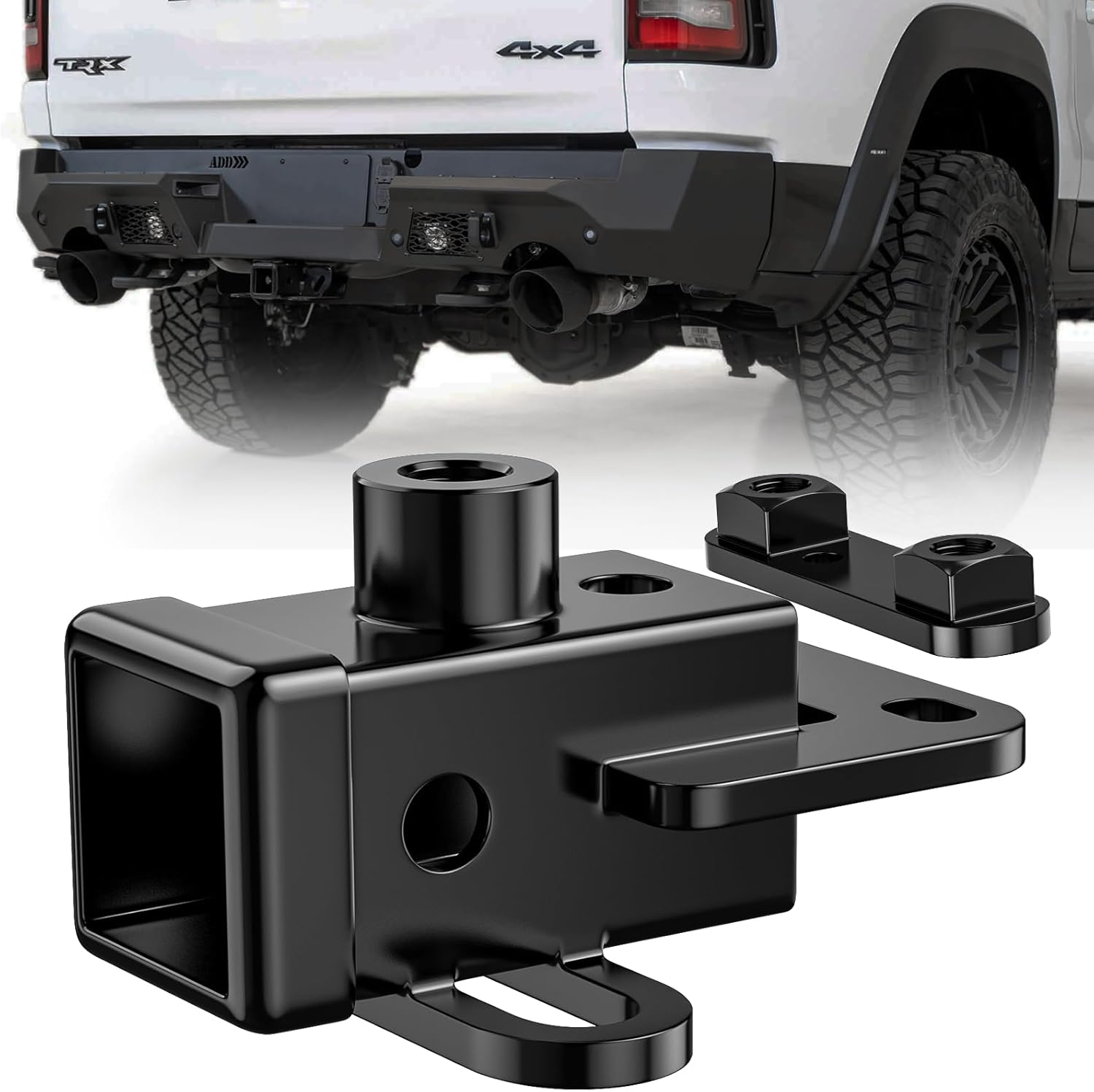 13419 Class 3 Trailer Hitch Receiver for Dodge Ram 1500(2019-2024),2″ inch Hitch Receiver with Bolts,Tow Hitch with Anti-Rust Gloss Powder Coat, Black Trailer Hitch Kit