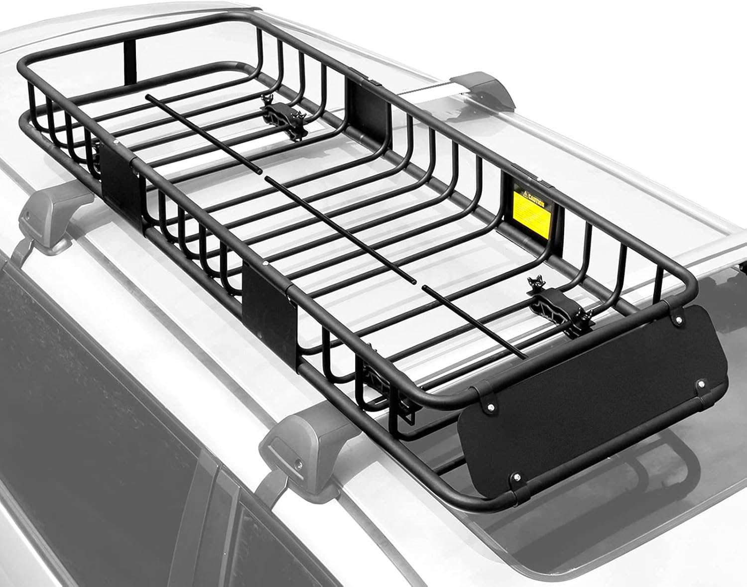 XCAR 64″x22″ Car Skinny Roof Rack Cargo Carrier Rooftop Basket Luggage for Traveling Black