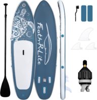 FEATH-R-LITE Inflatable Paddle Board Stand Up Paddleboards for Adults SUP with Two Different Configurations of Accessories