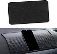 Car Dashboard Anti-Slip Rubber Mat, Multifunctional Non-Slip Mat for Car Accessories, 10.6″×5.9″ Sticky Adhesive Pad Magic Anti-Slip Mat for Cell Phone, Sunglasses, Keys, Coins (Grid)