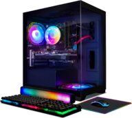 STGAubron Gaming Desktop PC,Intel Core i7 3.4G up to 3.9G,16G RAM,512G SSD,Radeon RX 580 16G GDDR5,600M WiFi,BT 5.0,RGB Fan x 2,RGB Keyboard&Mouse,RGB Mouse Pad,RGB BT Sound Bar,W10H64