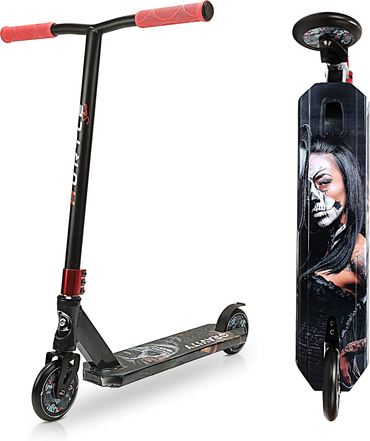 Lightweight Kick Stunt Scooter-Lab Tested Safety Certified Street Freestyle Trick Scooter with Alloy Deck, High Impact Wheels, ABEC-9 Bearing, HIC System – for Kids & Teens (Gravity in Space)