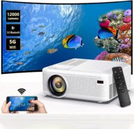 2024 Newest Projector，Outdoor Projector with Two-way Bluetooth,1080P Full HD Portable Projector,Movie Projector Supported up to 300″ Screen, 4K Projector Compatible with TV Stick Smartphone/HDMI/USB ﻿