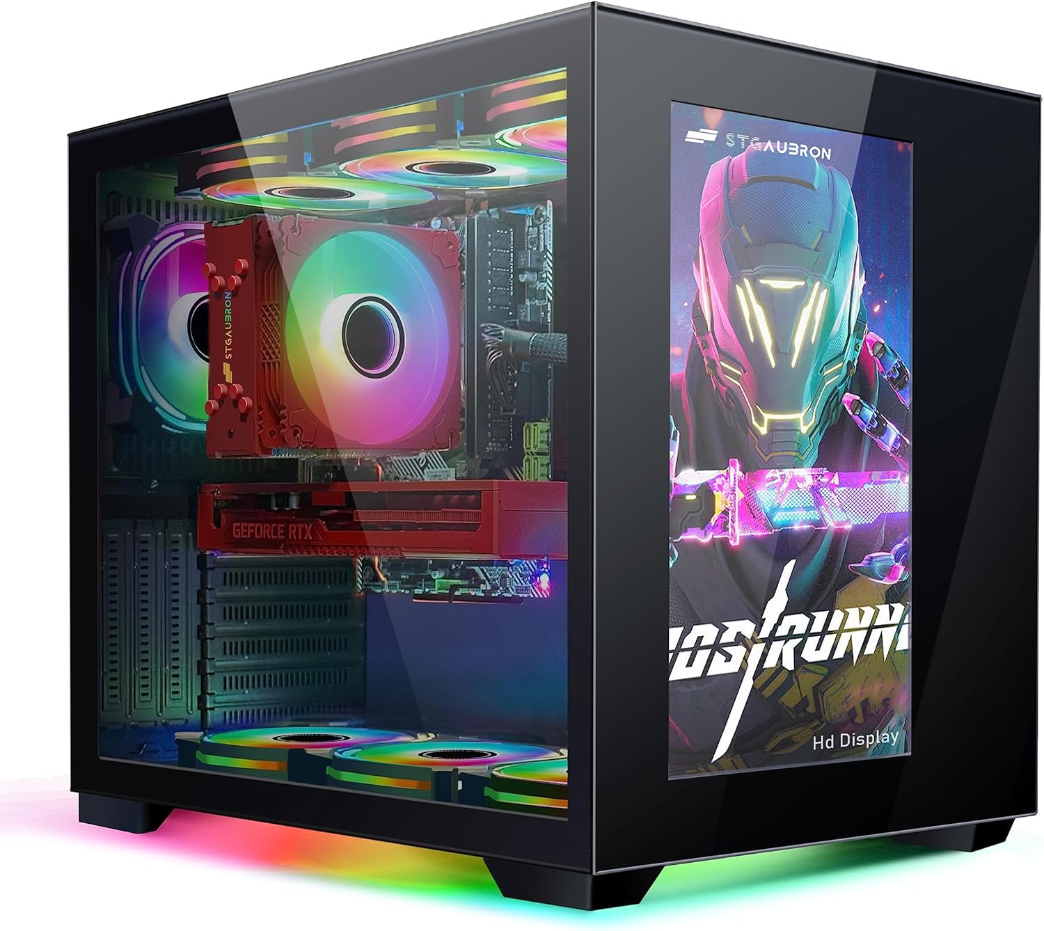 STGAubron Gaming Desktop PC, GeForce RTX 3070 8G, Intel 11th Gen Core i9-11900KF up to 5.3G,32G DDR4,2T SSD,600M WiFi,BT 5.0,RGB Fan x 9,RGB Keyboard&Mouse&Mouse Pad,W11H64