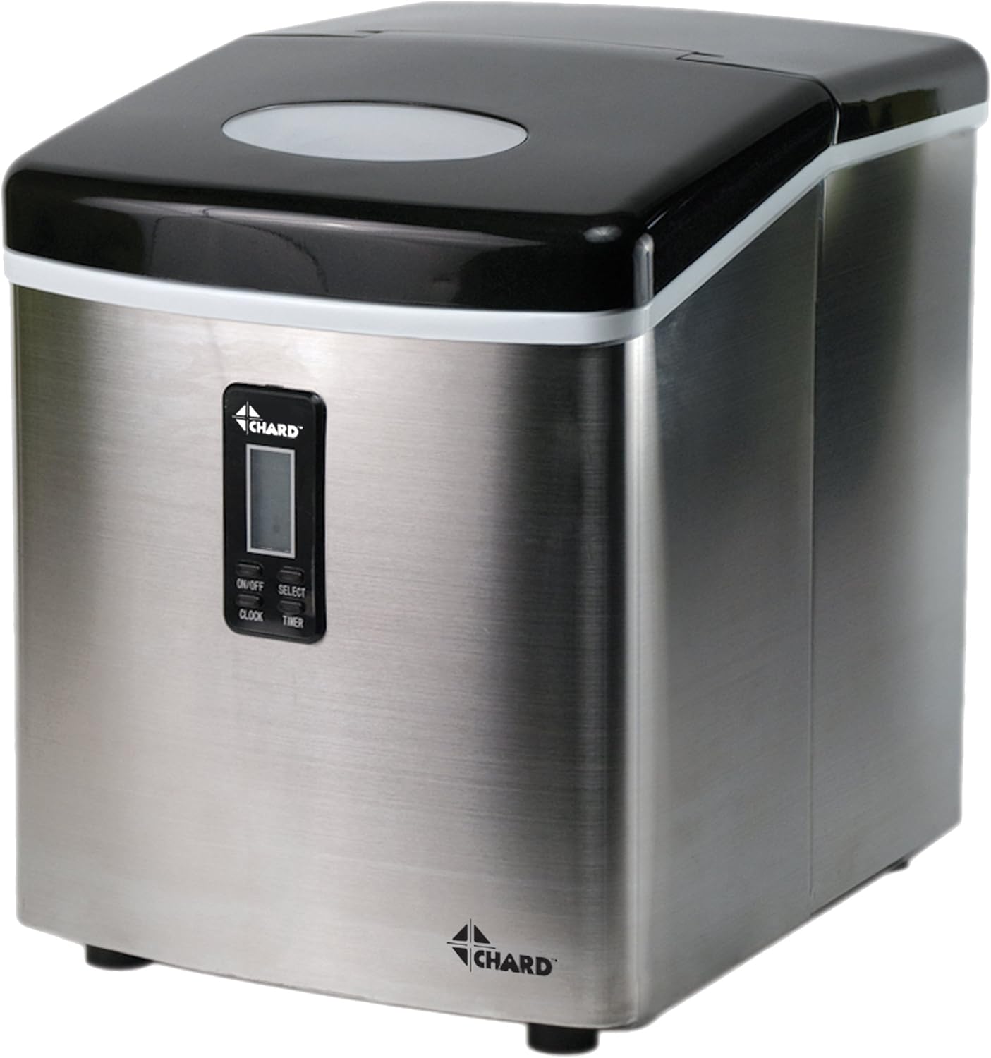 CHARD IM-12SS, Ice Maker with LCD Display, Stainless Steel, 26 lbs. of Ice Per Day