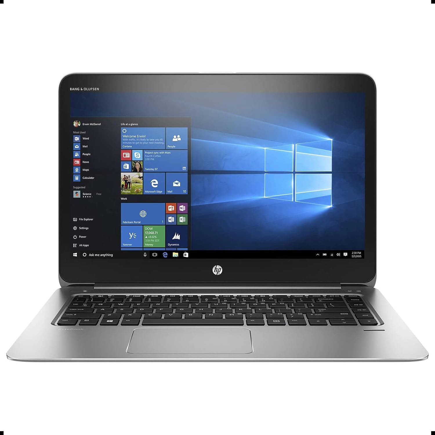 HP EliteBook 1040 G3 Laptop | 14″ 1920×1080 FHD | Core i7-6600U – 512GB SSD Hard Drive – 16GB RAM | 2 cores @ 3.4 GHz Win 11 Home Silver (Renewed)