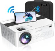 JIFAR Projector 4K with 5G WiFi & Bluetooth,1100ANSI Outdoor Projector with 450″ Display,Movie Projector Support 4K,Dolby Audio,Zoom,Keystone,20W Speaker,4K Home Projector for TV Stick,iOS,Android,PS5