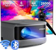 [Electric Focus]OTOUCH Projector Native 1080P 26000LM 5G WiFi Bluetooth Projector 4K Support 4P Keystone/Phone Mirror/Dual HiFi Speakers/BT Remote/Zoom for Phone PC TV Stick Switch 2024 New