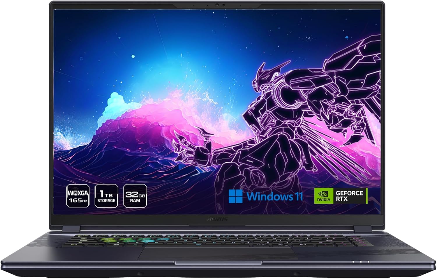 GIGABYTE – AORUS 16X (2024) Gaming Laptop – 165Hz 2560×1600 WQXGA – NVIDIA GeForce RTX 4060 – Intel i7-14650HX – 1TB SSD with 32GB DDR5 RAM – Windows 11 Home AD (AORUS 16X AKG-53USC64SH)