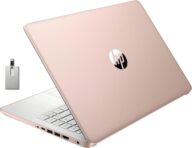 HP Premium Stream 14″ HD BrightView Laptop, Intel Celeron N4120, 16GB RAM, 64GB eMMC Storage, UHD Graphics, HD Webcam, 1 Year Office 365, Bluetooth, WiFi, HDMI, Win 11s, Gold, 32GB Hotface USB Card