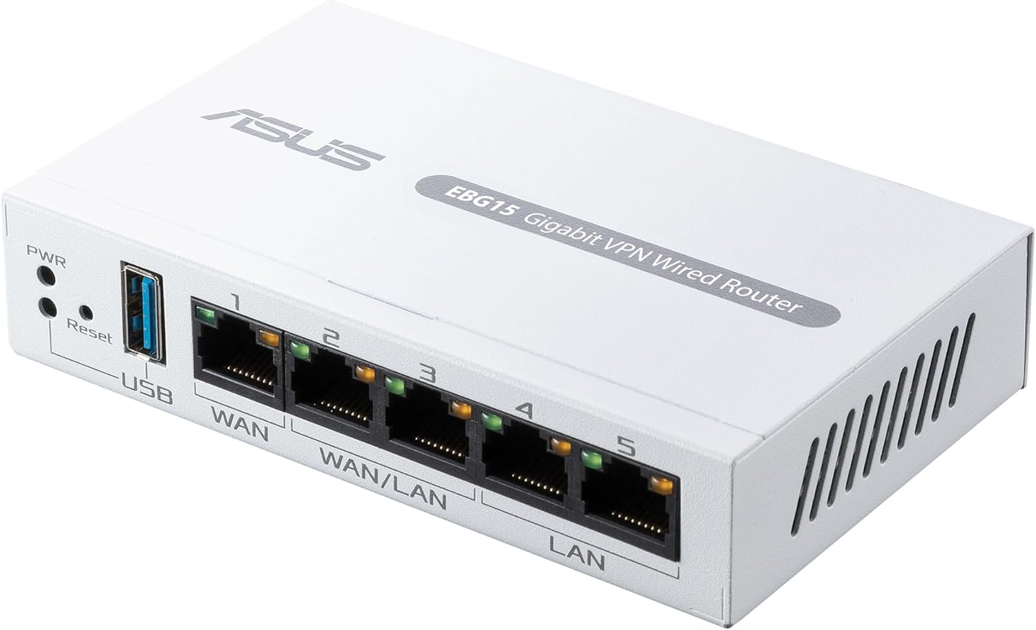 ASUS ExpertWiFi EBG15 Gigabit VPN Wired Router, up to 3 WAN ethernet Ports + 1 USB WAN, IPS Intrusion Prevention, Layer 7 Firewall, Commercial-Grade Network Security, Remote Management with App