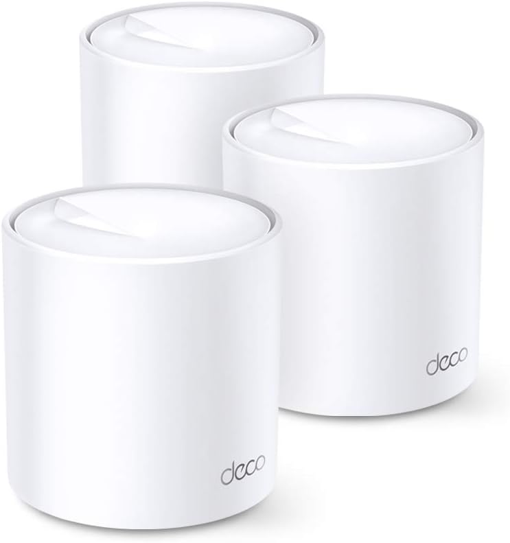 TP-Link Deco AX5000 Mesh WiFi, 3-Pack, Covers up to 7100 Sq.Ft., Replaces Wireless Router and Extender, SMALL, WHITE (Renewed)