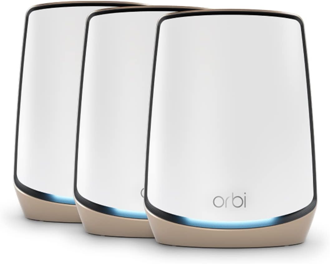 NETGEAR Orbi WiFi 6 Mesh System (RBK863S) – Router with 2 Satellites, Covers 8,000 sq. ft., AX6000 (Up to 6Gbps)