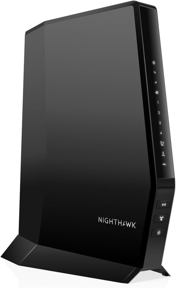 NETGEAR Nighthawk Modem Router Combo (CAX30S) DOCSIS 3.1 Cable Modem and WiFi 6 Router – AX6000 6.0 Gbps – Compatible with Xfinity, Spectrum, Cox, and More – Gigabit Wireless Internet – NETGEAR Armor