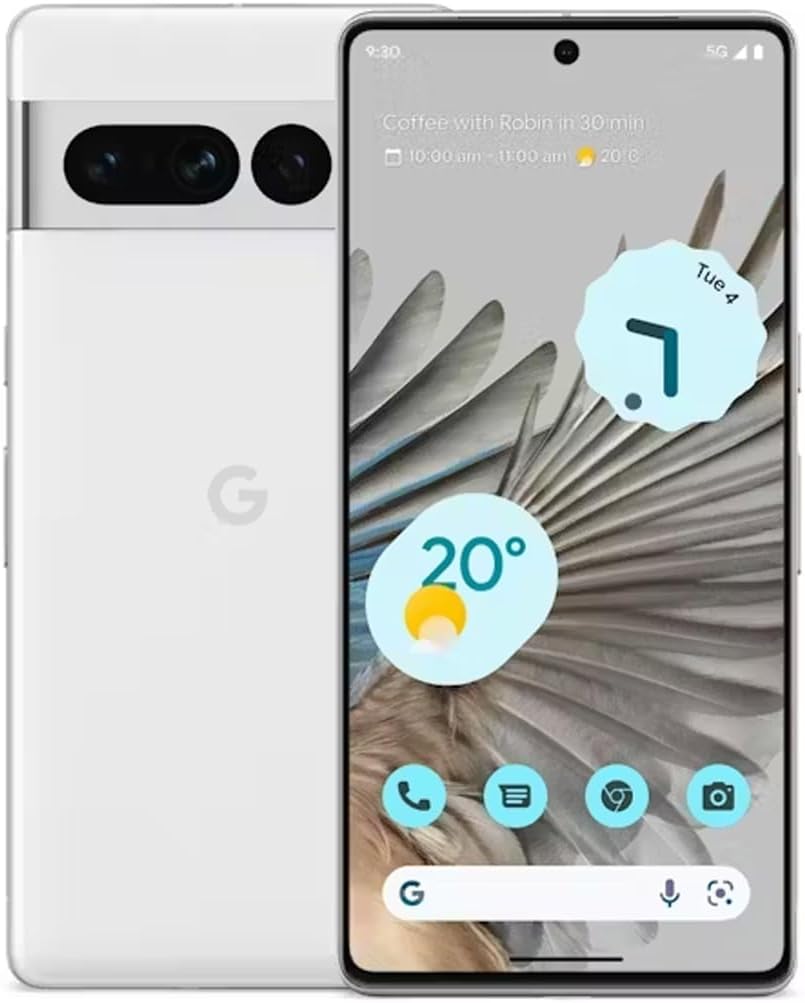 Google Pixel 7 Pro – 5G Android Phone – Unlocked Smartphone with Telephoto, Wide Angle Lens, and 24-Hour Battery – 512GB – Snow