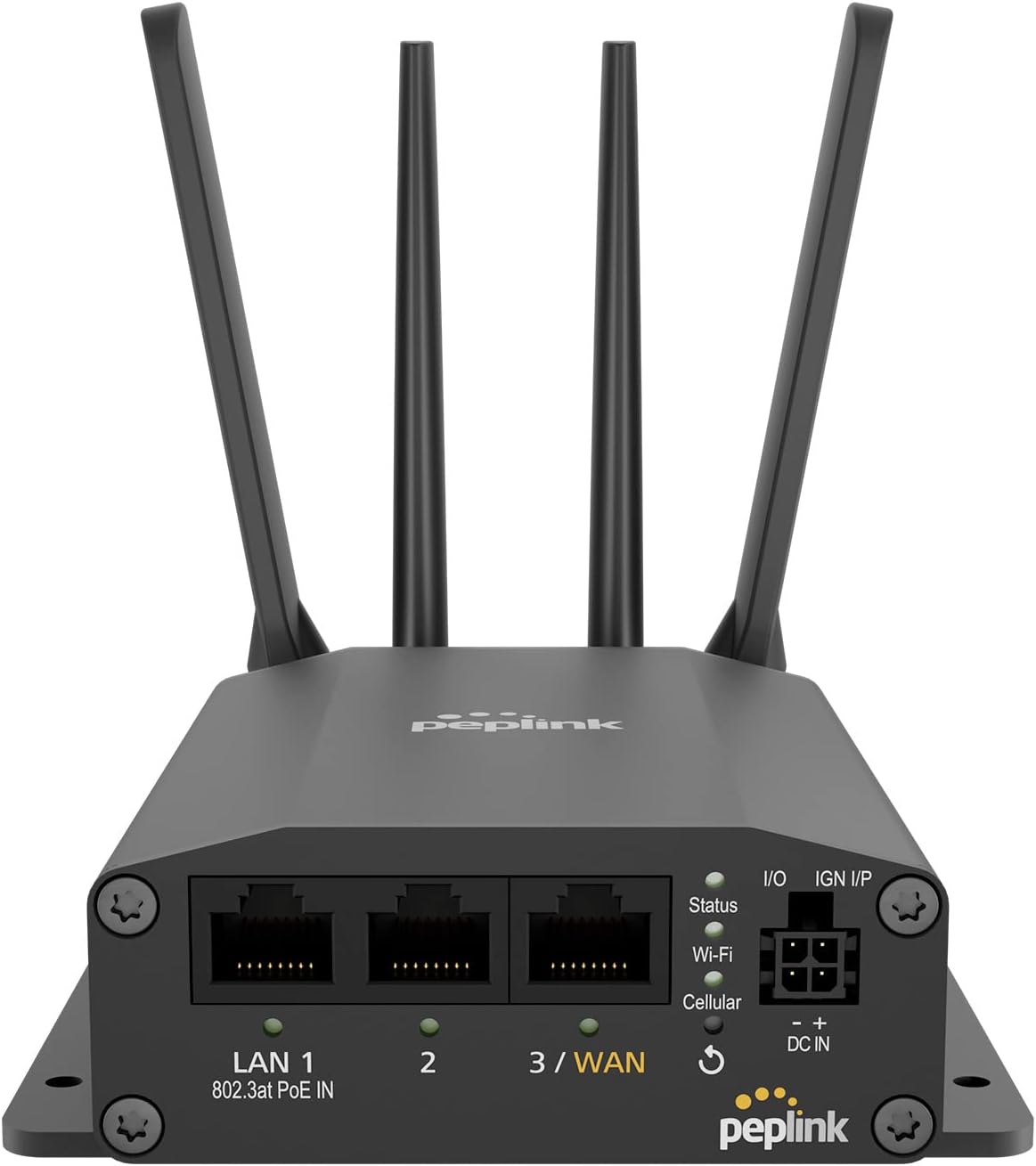 Peplink Cellular Router MAX BR1 Mini – LTE (CAT 4) Wifi Router | LTE Cellular Modem | 3 Ethernet LAN, Built-in WiFi | Redundant SIM Slots, Built-in eSIM | Upgradeable to Dual WAN | VPN capable