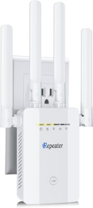 2025 WiFi Extender Signal Booster, up to 13k+sq. ft and 68+ Devices, Internet Booster for Home, Wireless Internet Repeater and Signal Amplifier Ethernet Port, 6X Faster Access Point,1-Tap Setup