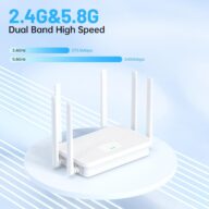 UeeVii WR3000K WiFi6 AX3000 WiFi Router, Dual Band 6-Antenas Wireless Router, Suitable for Wireless Bridge and AP Home Router,One-Click WPS&MESH, Good Heat Dissipation