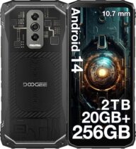 DOOGEE Blade 10 Ultra Rugged Smartphone, 20GB RAM+256GB ROM Rugged Phone Unlocked Android 14,6.56”90Hz Display,50MP Camera, IP68/IP69K Waterproof Phones, Face ID/NFC/GPS/OTG