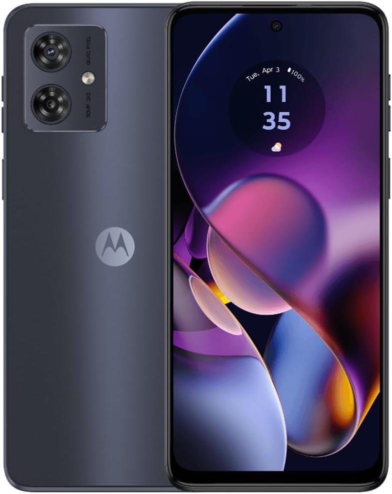 Motorola Moto G54 5G Dual SIM | 8+256GB ROM | GSM Unlocked Smartphone | 6.5″ 120Hz IPS LCD Display | Android 13 | 50MP Camera | Li-Po 6000 mAh Battery | International Model – (Spatial Black)