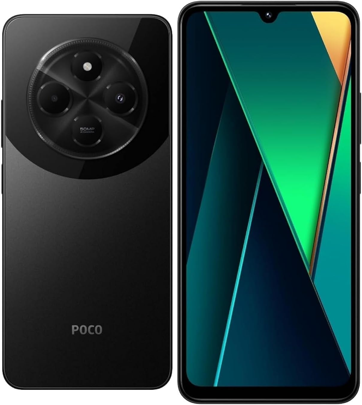 Poco C75 4G LTE GSM (for Tmobile Mint Tello & Global) (256GB + 8GB) 50MP Triple Camera 6.88″ Octa Core Unlocked (Black Global)