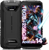 DOOGEE S41 MAX Rugged Smartphone 2024,16GB + 256GB/SD 1TB, Android 14 Rugged Phone,6300mAh Rugged Cell Phone, 5.5″ HD+ Display, IP68 Waterproof Outdoor Military Grade 4G Mobile Phone, NFC/WiFi/OTG