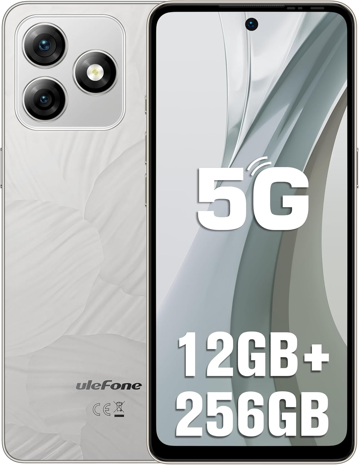 Ulefone Note 18 Ultra, Cell Phone Unlocked, MTK Dimensity 720 5G 12GB+256GB, 6.78” FHD+ Display, Dual 50MP Camera, 5450mAh, NFC/IR Blaster/Fingerprint Unlock/US Warranty, Android 13, Grey