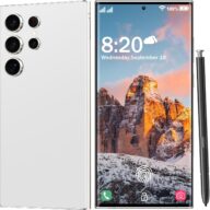 I23 Ultra 5G Unlocked Smartphone,Android 13.0 6GB+256GB Fully Unlocked Cell Phone Built in Pen The Phone,Battery 6800mAh 6.8″ HD Screen,48MP+108MP Camera/Dual SIM/Fingerprint Lock/Face (White)