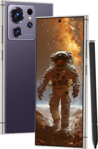 S24 Ultra Unlocked Cell Phones Smartphone with Built-in Pen 8+256GB Android 13 Phones 6.8″ HD Screen Dual SIM 108MP+48MP Camera 6800 mAh (Violet)