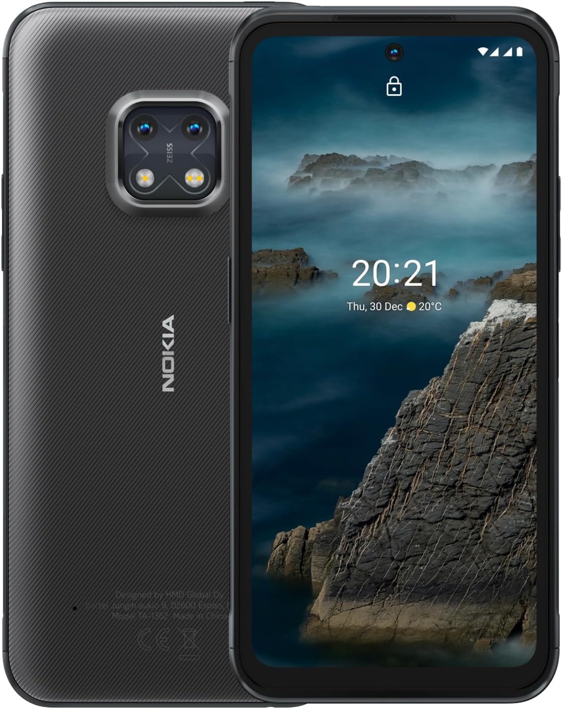 Nokia XR20 5G, Android 11, Unlocked Rugged Smartphone, Dual SIM, US Version, 6/128GB, 6.67-Inch Screen, 48MP Dual Camera, Granite