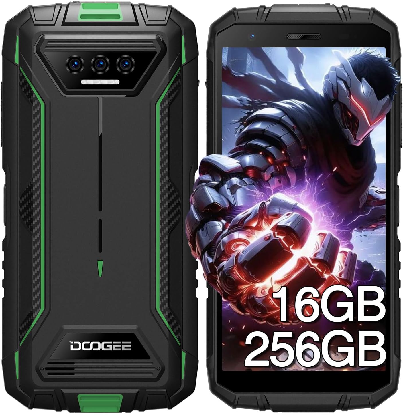 DOOGEE S41 MAX Rugged Smartphone Unlocked 2024,16GB+256GB/1TB Android 14 Rugged Phone,6300mAh Rugged Cell Phone,5.5″ HD+ Rugged Mobile Phone,IP68 Waterproof Cell Phone,Dual 4G SIM/Face ID/OTG/NFC/GPS