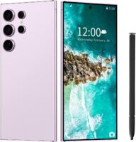 I24 Ultra 5G Unlocked Smartphone,6GB+256GB Fully Unlocked Cell Phone for Android 13, 6.8″ Unlocked Cell Phone, 6800mAh, 48MP+108MP Dual Camera/Dual SIM/Fingerprint Lock/Face (Purple)