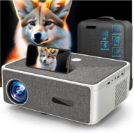 Outdoor Projector 4K,DIPIKPRJ P8 1300 ANSI WiFi 6 Bluetooth Projector, Sound, Dolby Audio, Auto Focus & Keystone, Native 1080P Dust-Proof,500″Display, Movie Projector 4K+ for Phone/TV Stick/PC