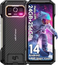 Ulefone Rugged Smartphone, Armor 27 10600mAh/33W Unlocked Cell Phone (12GB+256GB), MTK Helio G99 Android 14, 50MP+64MP Night Vision, 6.78″ FHD+ 120Hz, IP68/69K Waterproof Dual SIM Smartphone NFC