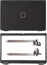 Replacement Laptop LCD Back Rear Top Lid Front Bezel with Hinges for Dell Latitude 15 3520 E3520 017XCF 0WXN5F 17XCF WXN5F 04Y37V 4Y37V Black