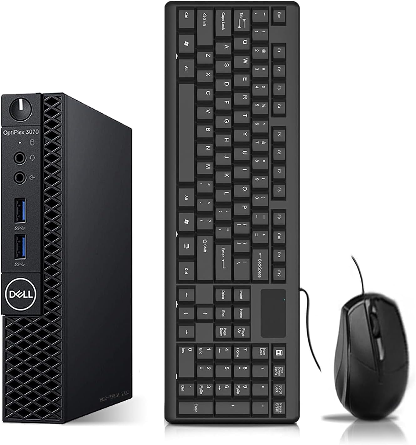 Dell 3070 Optiplex Micro Desktop PC Mini Computer, Intel Core i5-9500T, 16GB DDR4 RAM, 512GB SSD, WiFi, BT, USB 3.0, Keyboard & Mouse, Windows 10 Pro (Renewed)