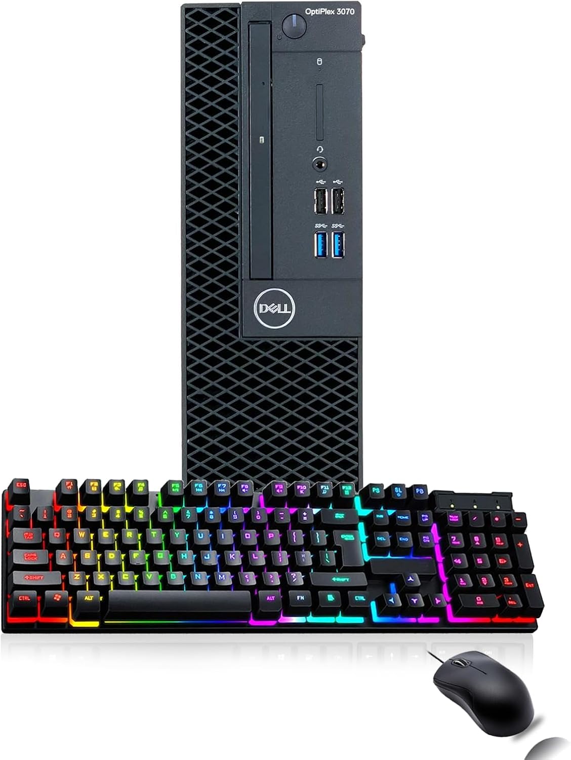 Dell Optiplex 3070 SFF Desktop, Intel Core i5-9500 3.0GHz, Up to 4.4GHz, 16GB DDR4, RGB Keyboard, 1TB SSD, Mouse, Windows 10 Pro (Renewed)